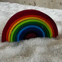 Salz und Montesori Regenbogen